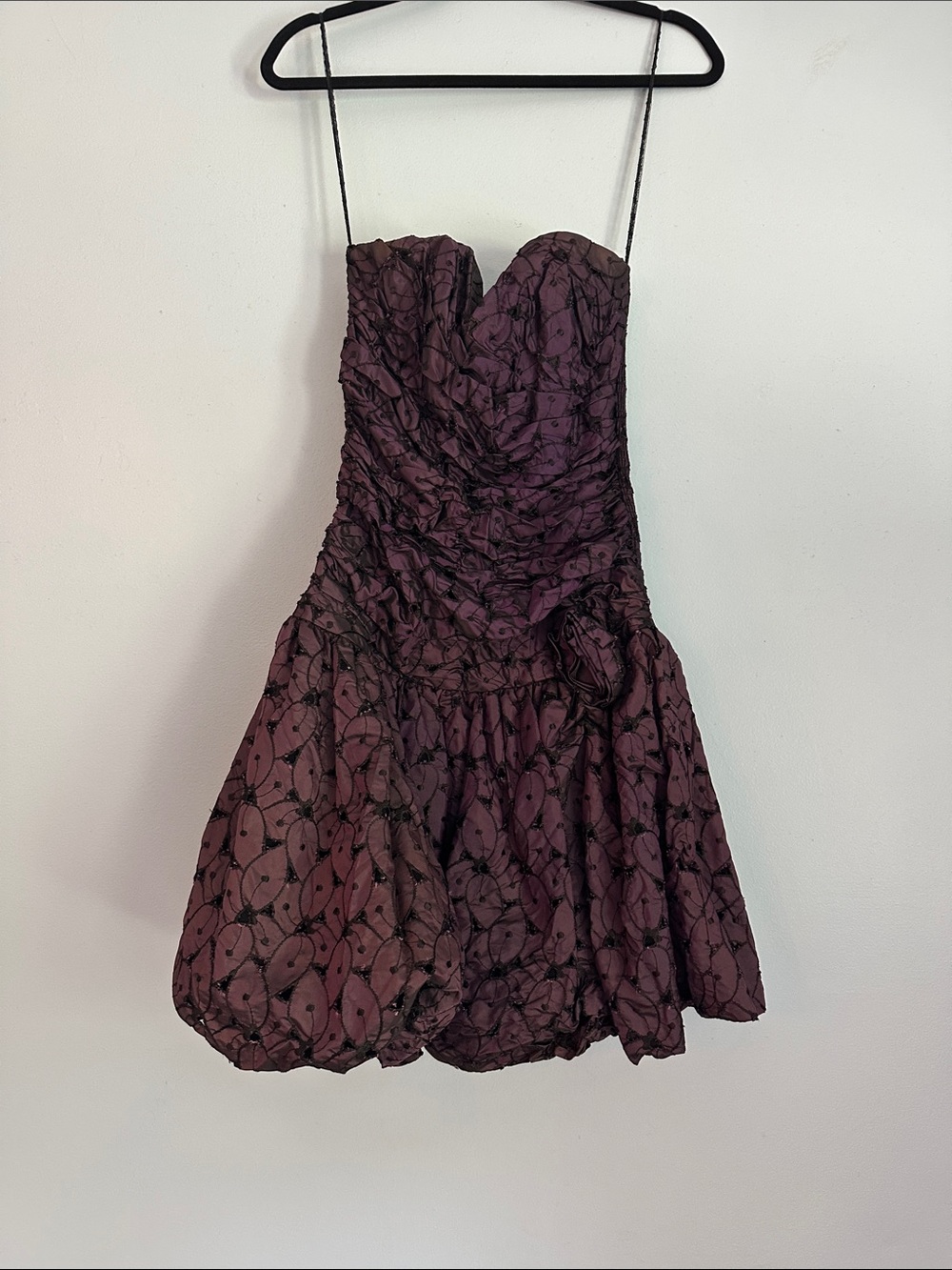 Vintage Strapless Union Made Dress with Cut Out Embroidery. Positively Ellen